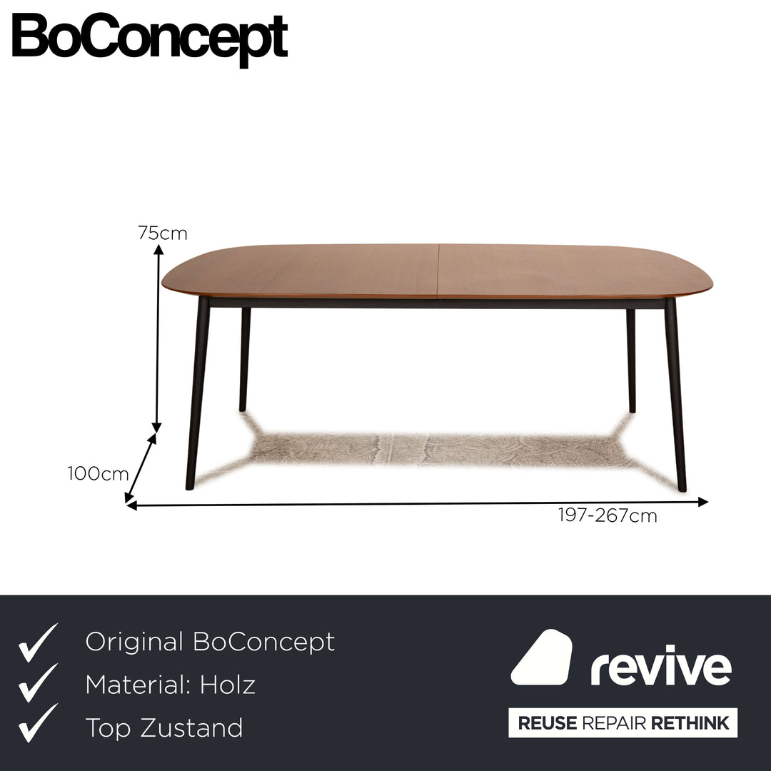 BoConcept Kingston Holz Braun Esstisch ausziehbar 197 x 100 cm