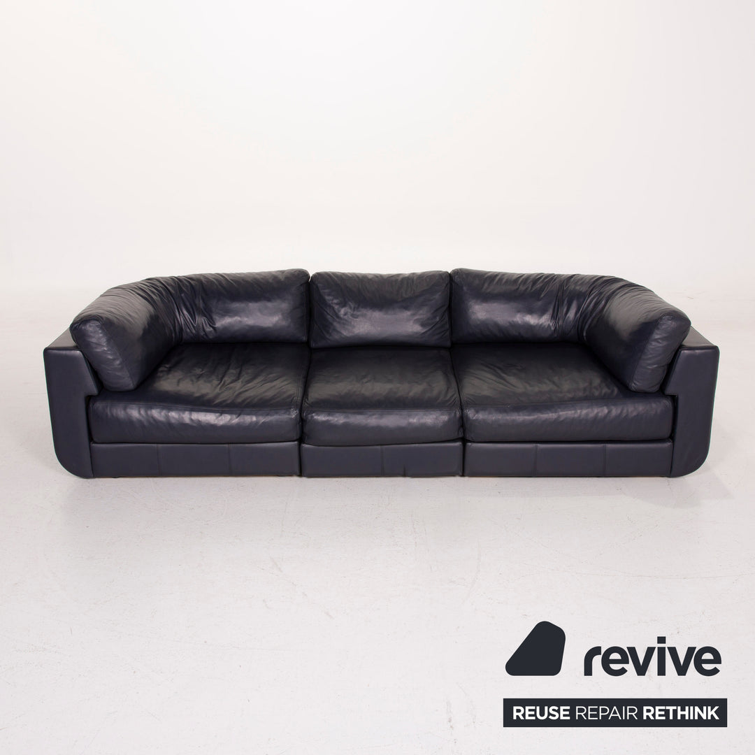 BoConcept Largo Leder Sofa Blau Dreisitzer #14676