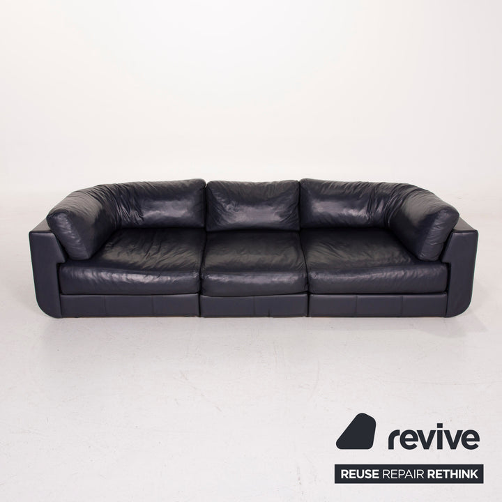 BoConcept Largo Leder Sofa Blau Dreisitzer #14676