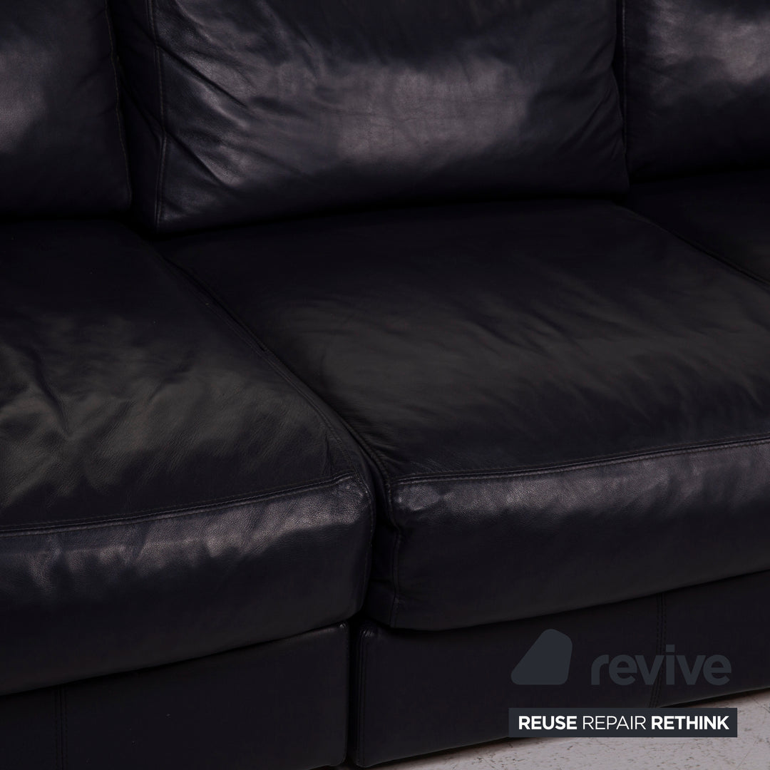 BoConcept Largo Leder Sofa Blau Dreisitzer #14676