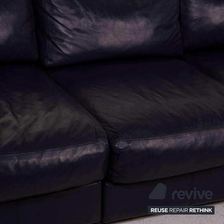 BoConcept Largo Leder Sofa Blau Dreisitzer #14676