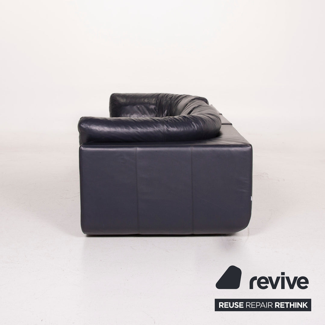 BoConcept Largo Leder Sofa Blau Dreisitzer #14676