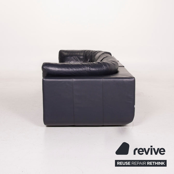 BoConcept Largo Leder Sofa Blau Dreisitzer #14676