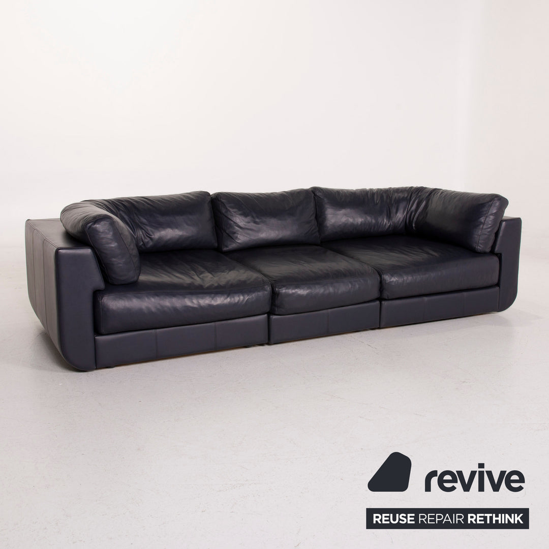 BoConcept Largo Leder Sofa Blau Dreisitzer #14676