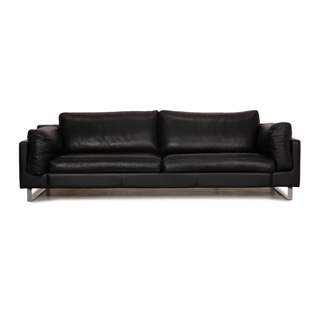 BoConcept Leder Sofa Schwarz Dreisitzer Couch