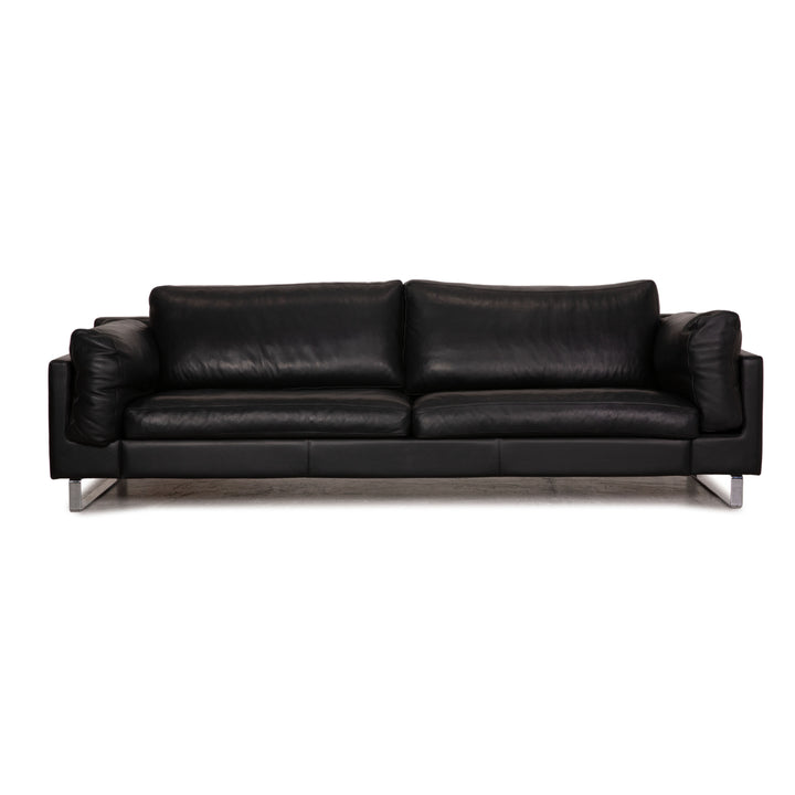 BoConcept Leder Sofa Schwarz Dreisitzer Couch