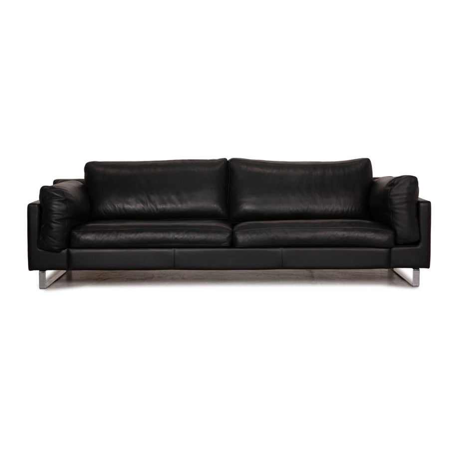 BoConcept Leder Sofa Schwarz Dreisitzer Couch