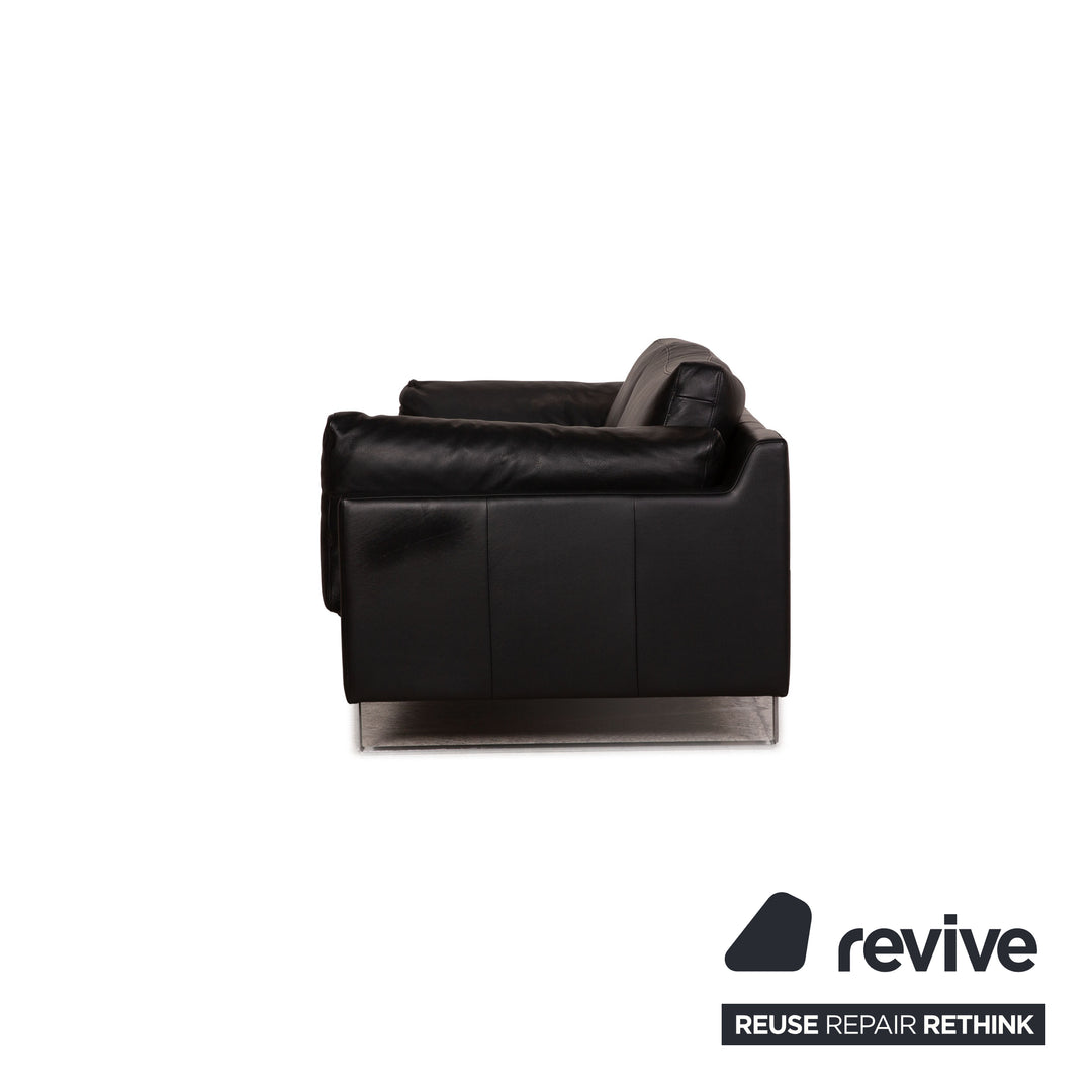 BoConcept Leder Sofa Schwarz Dreisitzer Couch