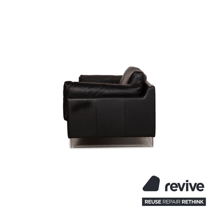 BoConcept Leder Sofa Schwarz Dreisitzer Couch