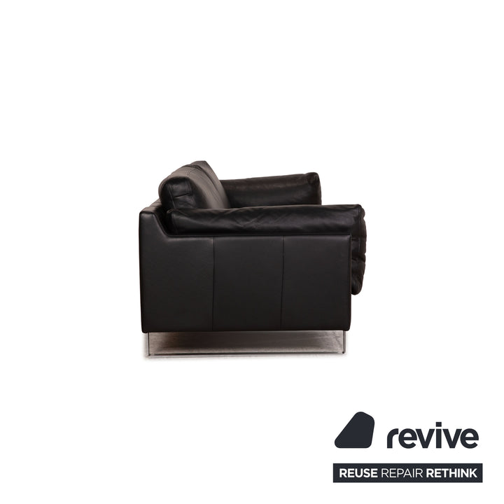 BoConcept Leder Sofa Schwarz Dreisitzer Couch