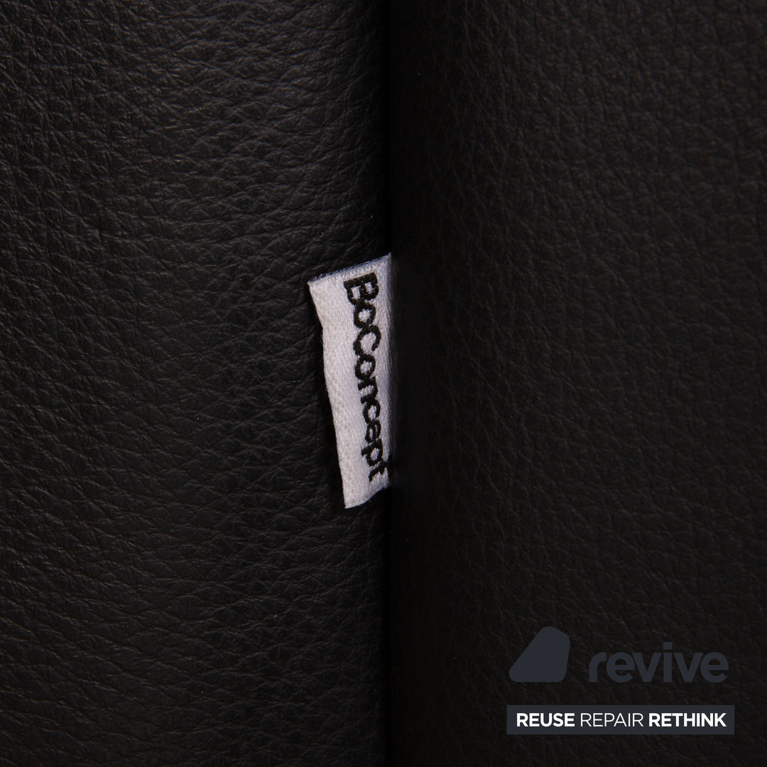 BoConcept Leder Sofa Schwarz Dreisitzer Couch