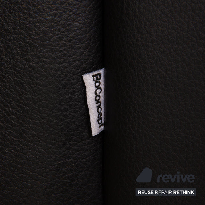 BoConcept Leder Sofa Schwarz Dreisitzer Couch