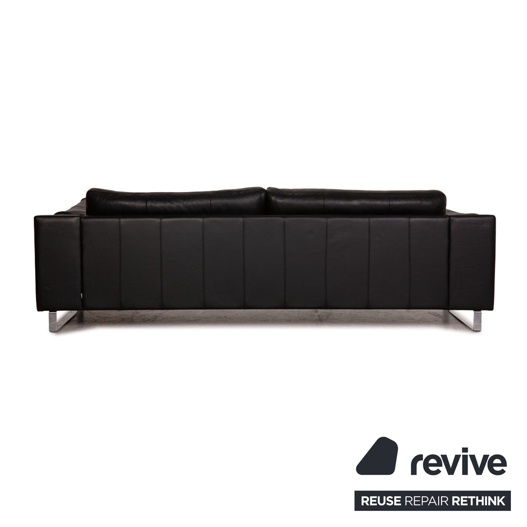 BoConcept Leder Sofa Schwarz Dreisitzer Couch