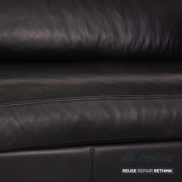 BoConcept Leder Sofa Schwarz Dreisitzer Couch