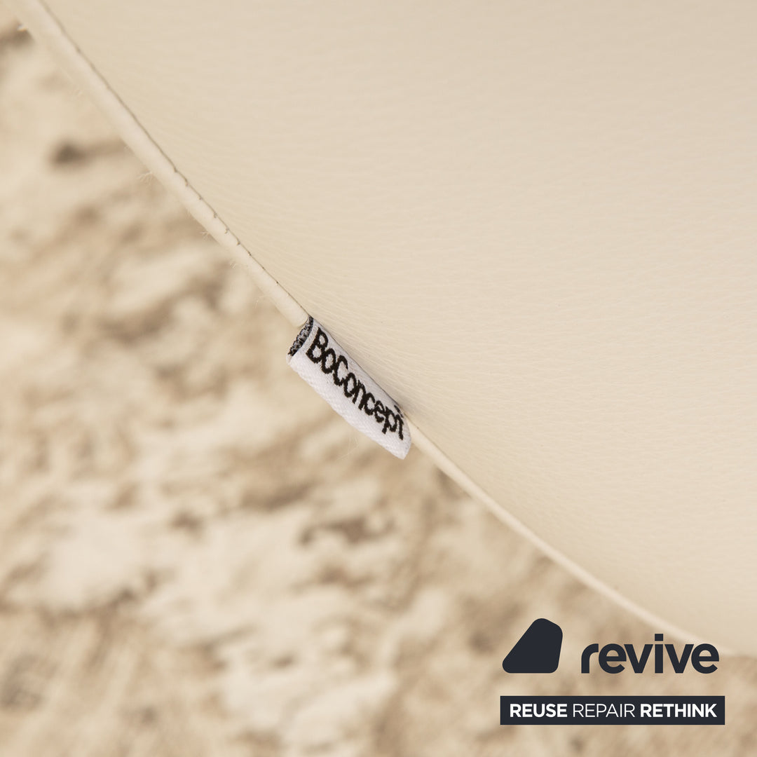 BoConcept Madison Leder Dreisitzer Creme Weiß elektrische Funktion Relaxfunktion