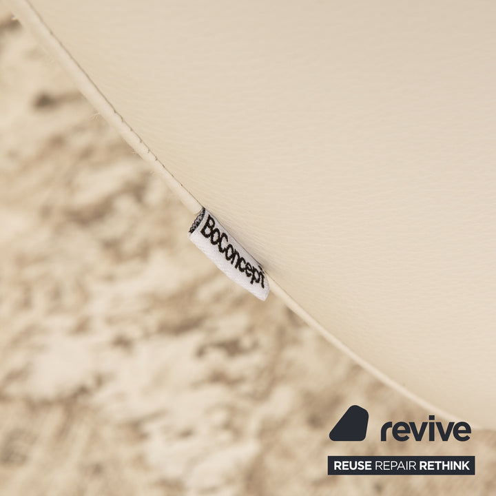 BoConcept Madison Leder Dreisitzer Creme Weiß elektrische Funktion Relaxfunktion