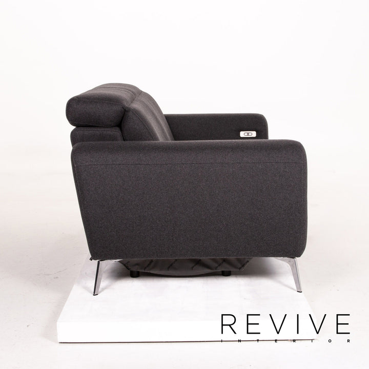 BoConcept Madison Stoff Sofa Dunkelgrau Grau Zweisitzer Relaxfunktion Funktion #13771