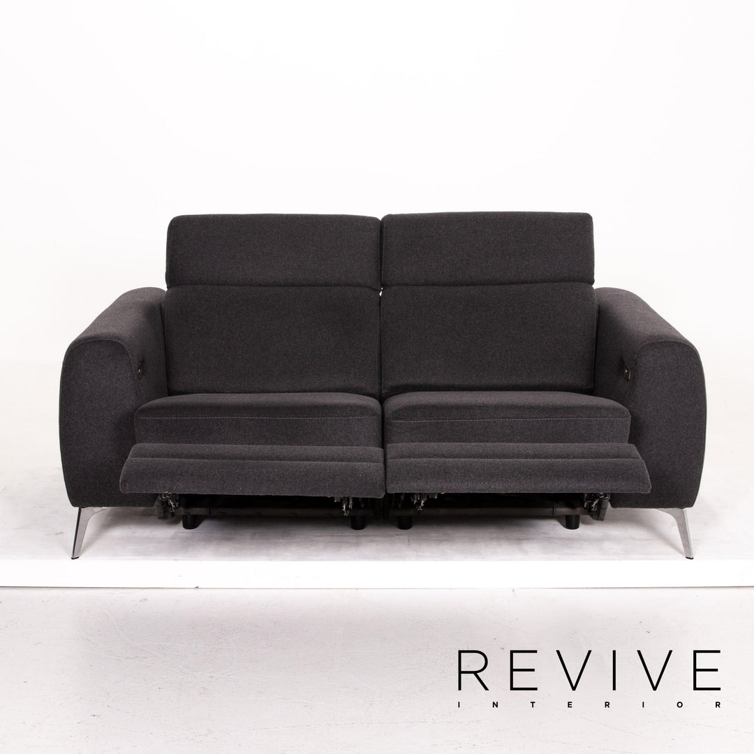 BoConcept Madison Stoff Sofa Dunkelgrau Grau Zweisitzer Relaxfunktion Funktion #13771