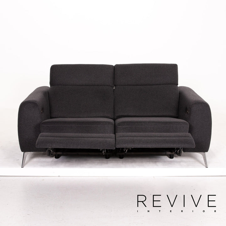 BoConcept Madison Stoff Sofa Dunkelgrau Grau Zweisitzer Relaxfunktion Funktion #13771