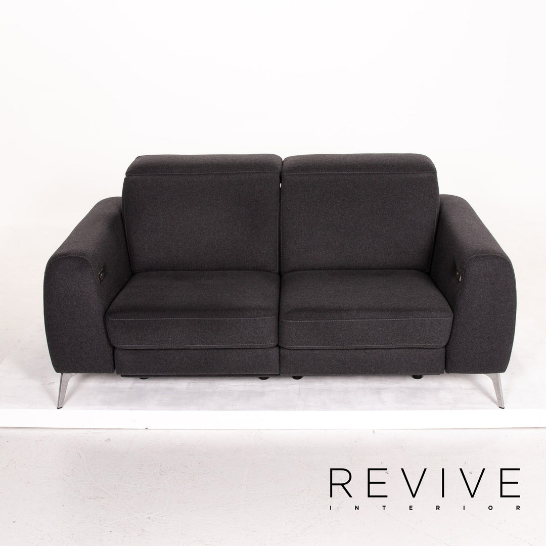 BoConcept Madison Stoff Sofa Dunkelgrau Grau Zweisitzer Relaxfunktion Funktion #13771