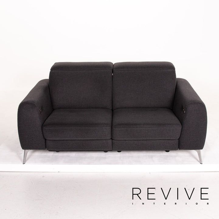 BoConcept Madison Stoff Sofa Dunkelgrau Grau Zweisitzer Relaxfunktion Funktion #13771