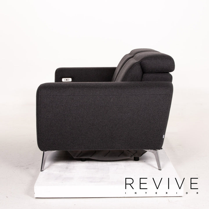 BoConcept Madison Stoff Sofa Dunkelgrau Grau Zweisitzer Relaxfunktion Funktion #13771