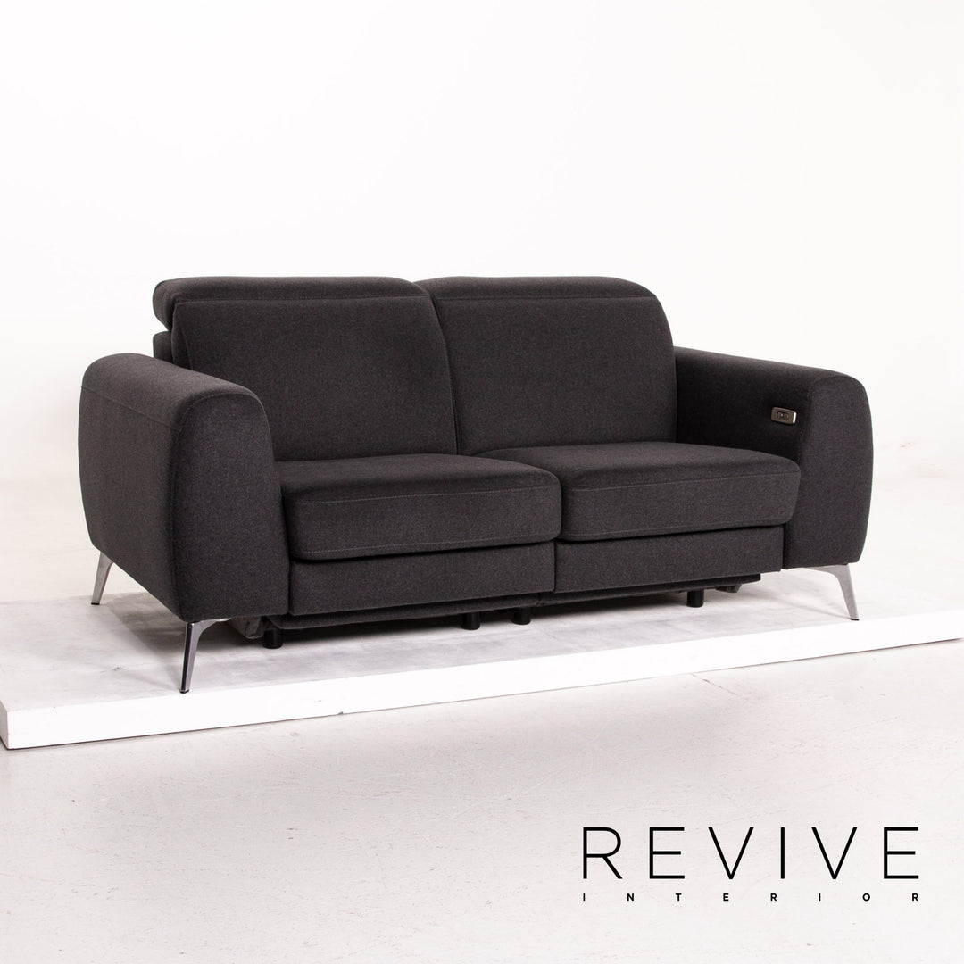 BoConcept Madison Stoff Sofa Dunkelgrau Grau Zweisitzer Relaxfunktion Funktion #13771