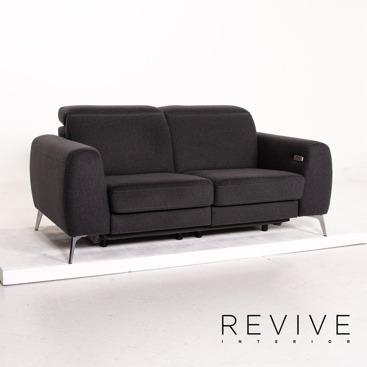 BoConcept Madison Stoff Sofa Dunkelgrau Grau Zweisitzer Relaxfunktion Funktion #13771