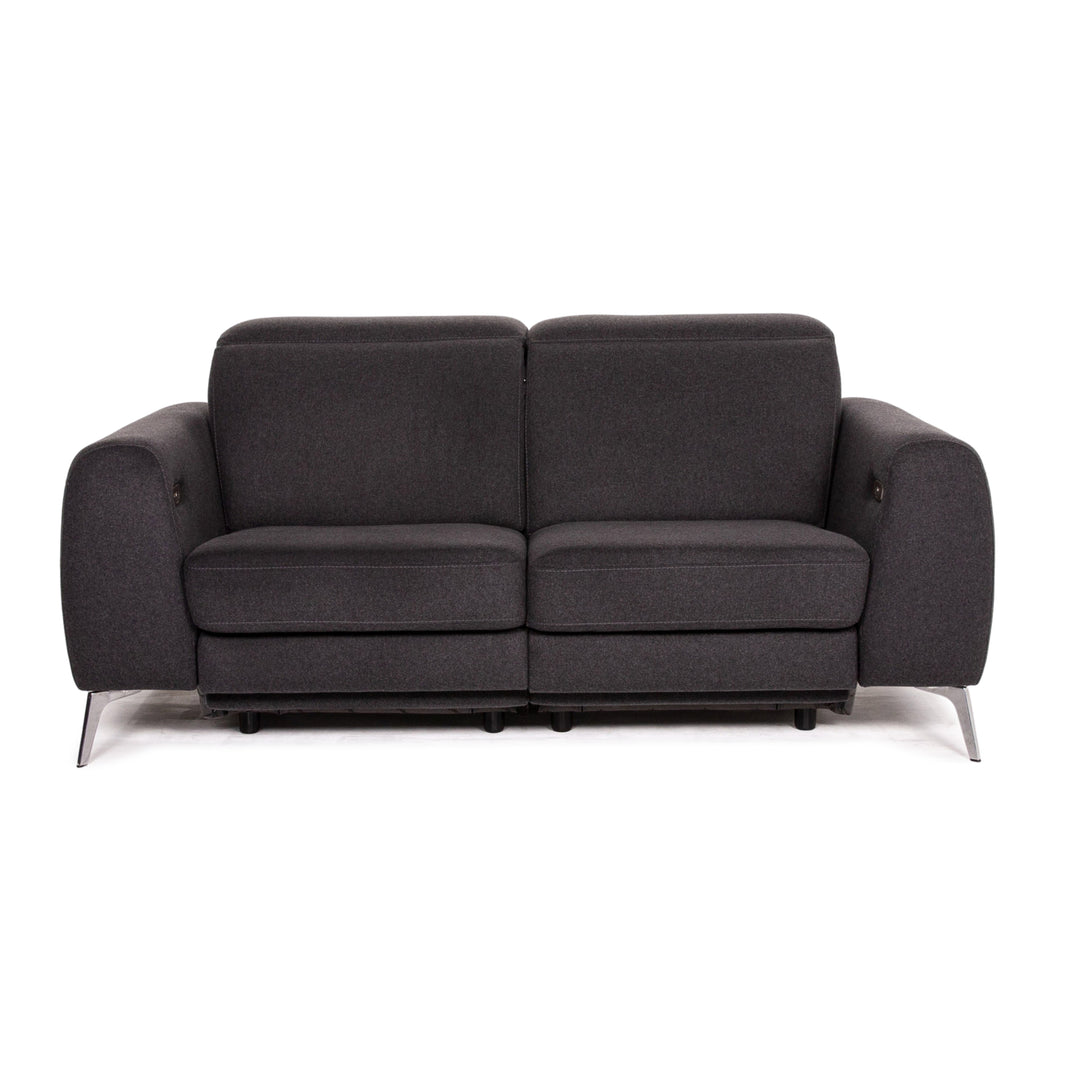 BoConcept Madison Stoff Sofa Dunkelgrau Grau Zweisitzer Relaxfunktion Funktion #13771