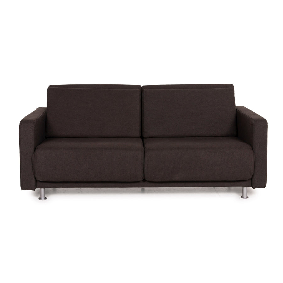 BoConcept Melo Stoff Sofa Braun Zweisitzer Relaxfunktion Schlafsofa Dunkelbraun