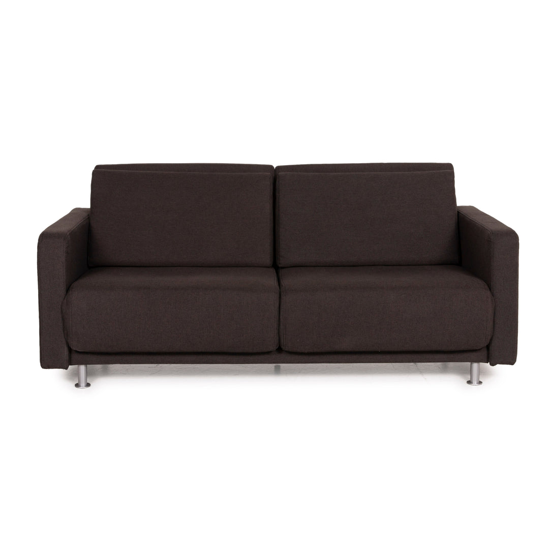 BoConcept Melo Stoff Sofa Braun Zweisitzer Relaxfunktion Schlafsofa Dunkelbraun