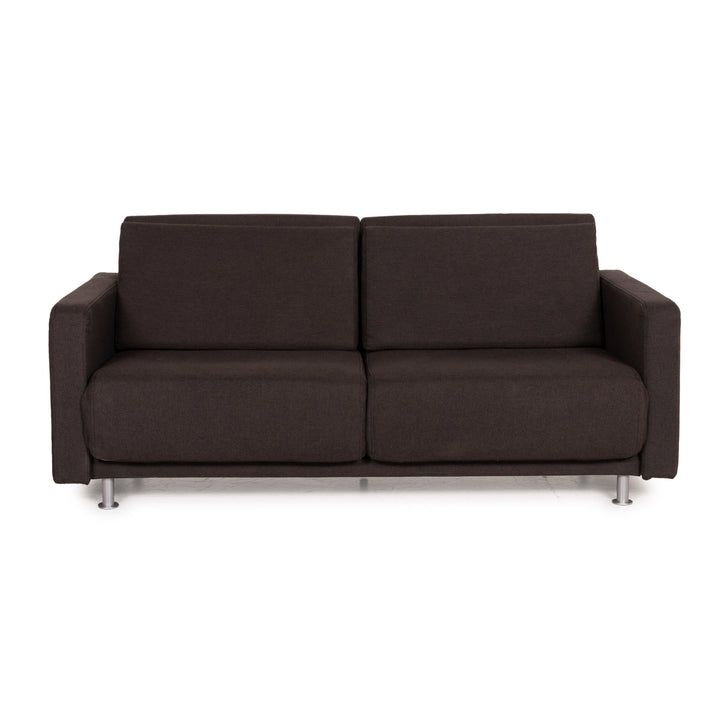 BoConcept Melo Stoff Sofa Braun Zweisitzer Relaxfunktion Schlafsofa Dunkelbraun