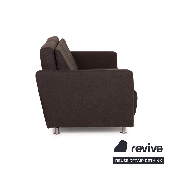 BoConcept Melo Stoff Sofa Braun Zweisitzer Relaxfunktion Schlafsofa Dunkelbraun