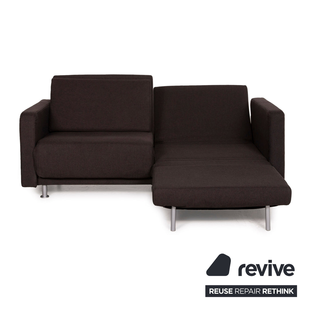 BoConcept Melo Stoff Sofa Braun Zweisitzer Relaxfunktion Schlafsofa Dunkelbraun