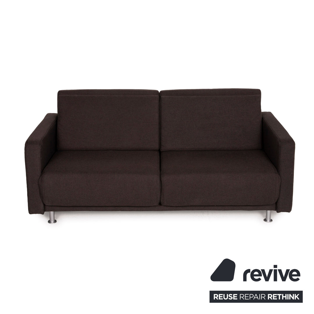 BoConcept Melo Stoff Sofa Braun Zweisitzer Relaxfunktion Schlafsofa Dunkelbraun