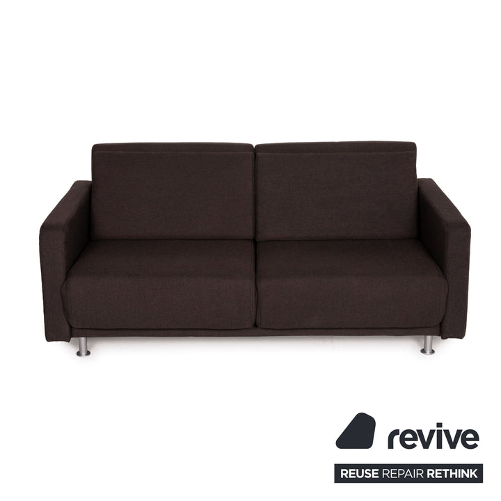 BoConcept Melo Stoff Sofa Braun Zweisitzer Relaxfunktion Schlafsofa Dunkelbraun