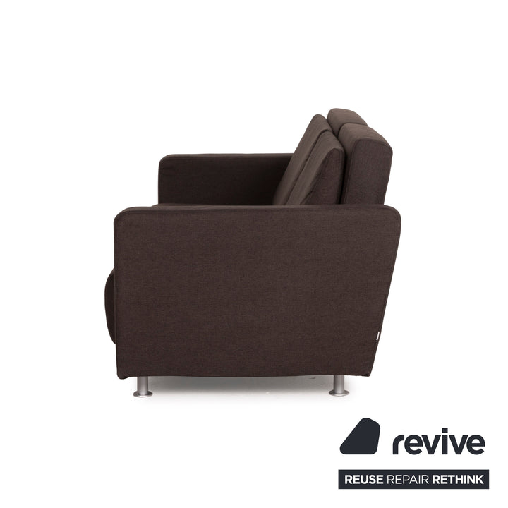 BoConcept Melo Stoff Sofa Braun Zweisitzer Relaxfunktion Schlafsofa Dunkelbraun