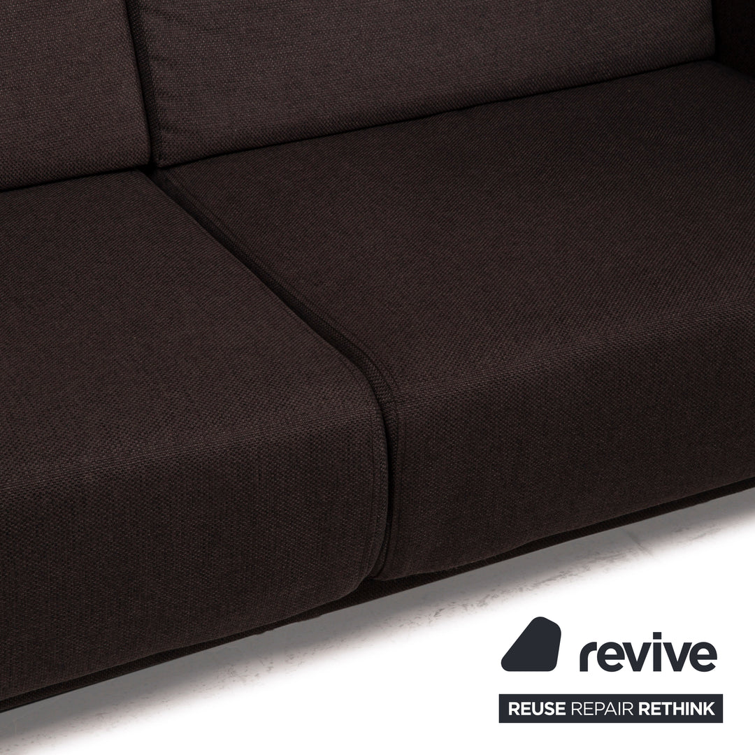 BoConcept Melo Stoff Sofa Braun Zweisitzer Relaxfunktion Schlafsofa Dunkelbraun