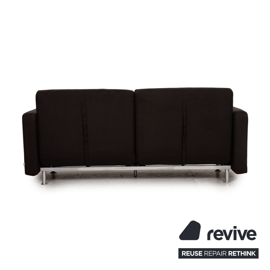 BoConcept Melo Stoff Zweisitzer Dunkelbraun Schwarz Sofa Couch Schlafsofa Funktion