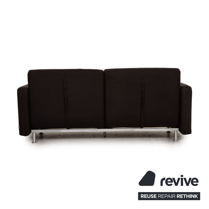 BoConcept Melo Stoff Zweisitzer Dunkelbraun Schwarz Sofa Couch Schlafsofa Funktion