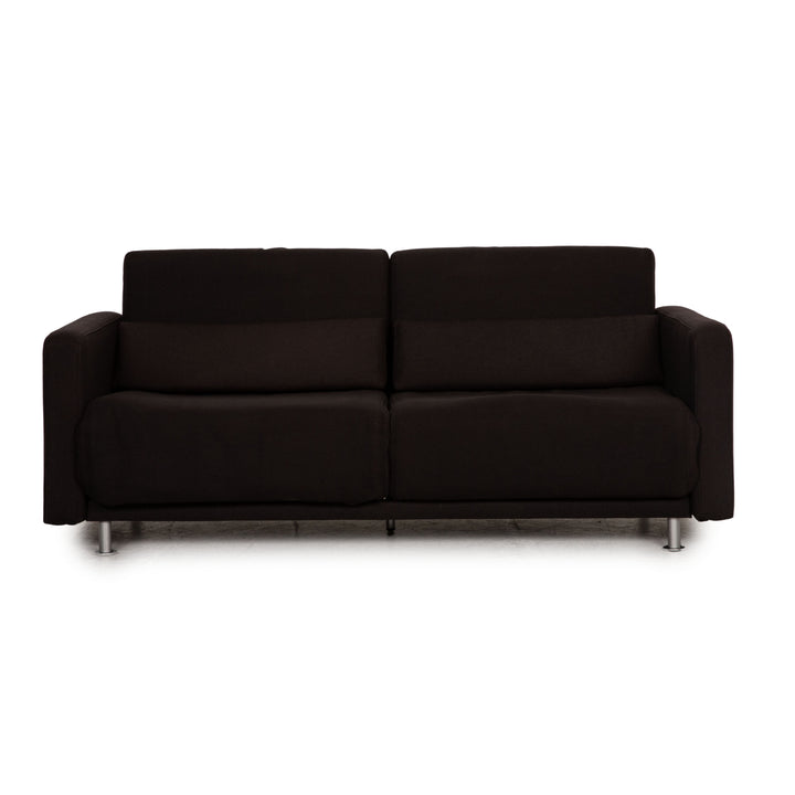 BoConcept Melo Stoff Zweisitzer Dunkelbraun Schwarz Sofa Couch Schlafsofa Funktion