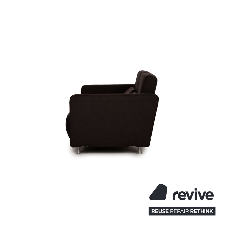 BoConcept Melo Stoff Zweisitzer Dunkelbraun Schwarz Sofa Couch Schlafsofa Funktion