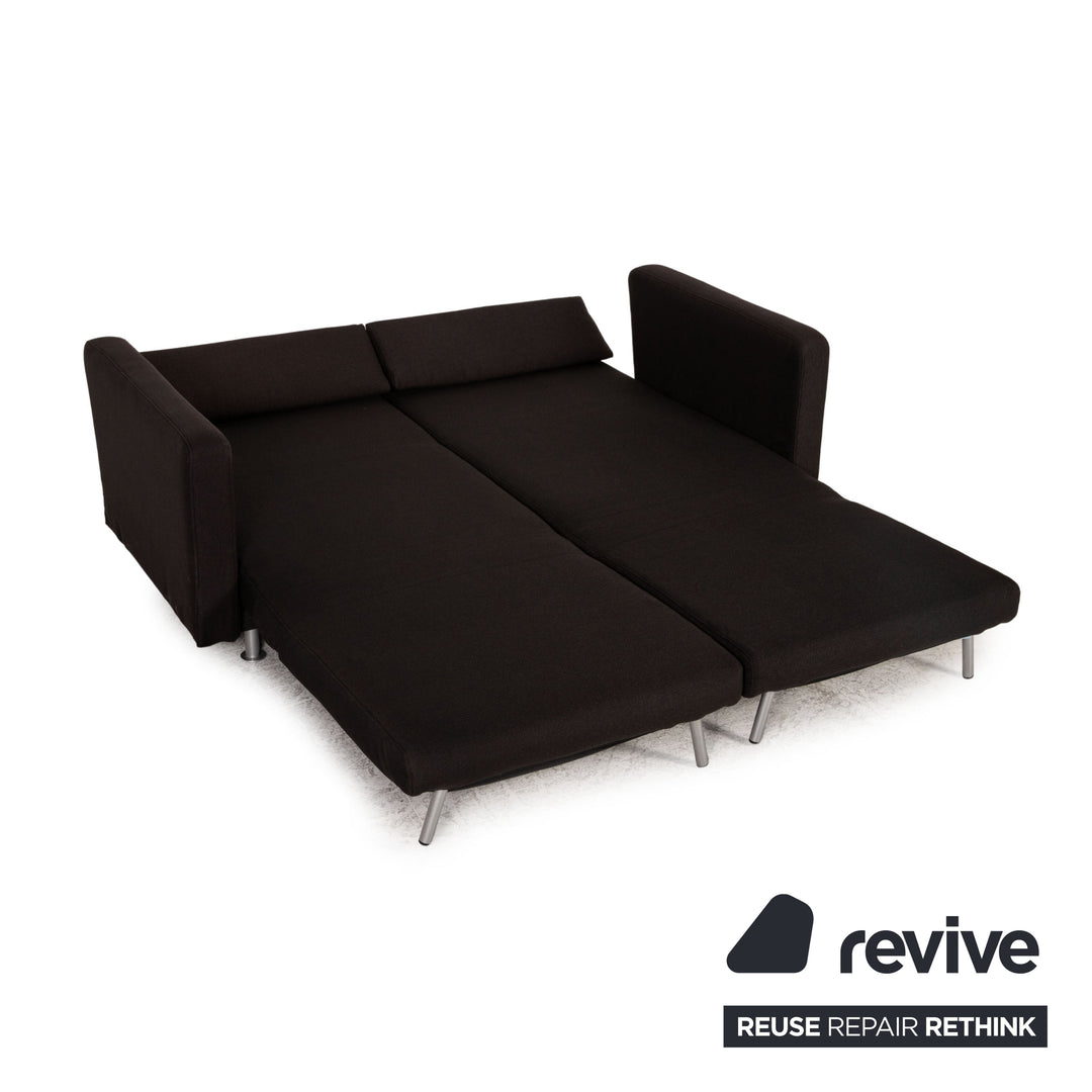 BoConcept Melo Stoff Zweisitzer Dunkelbraun Schwarz Sofa Couch Schlafsofa Funktion
