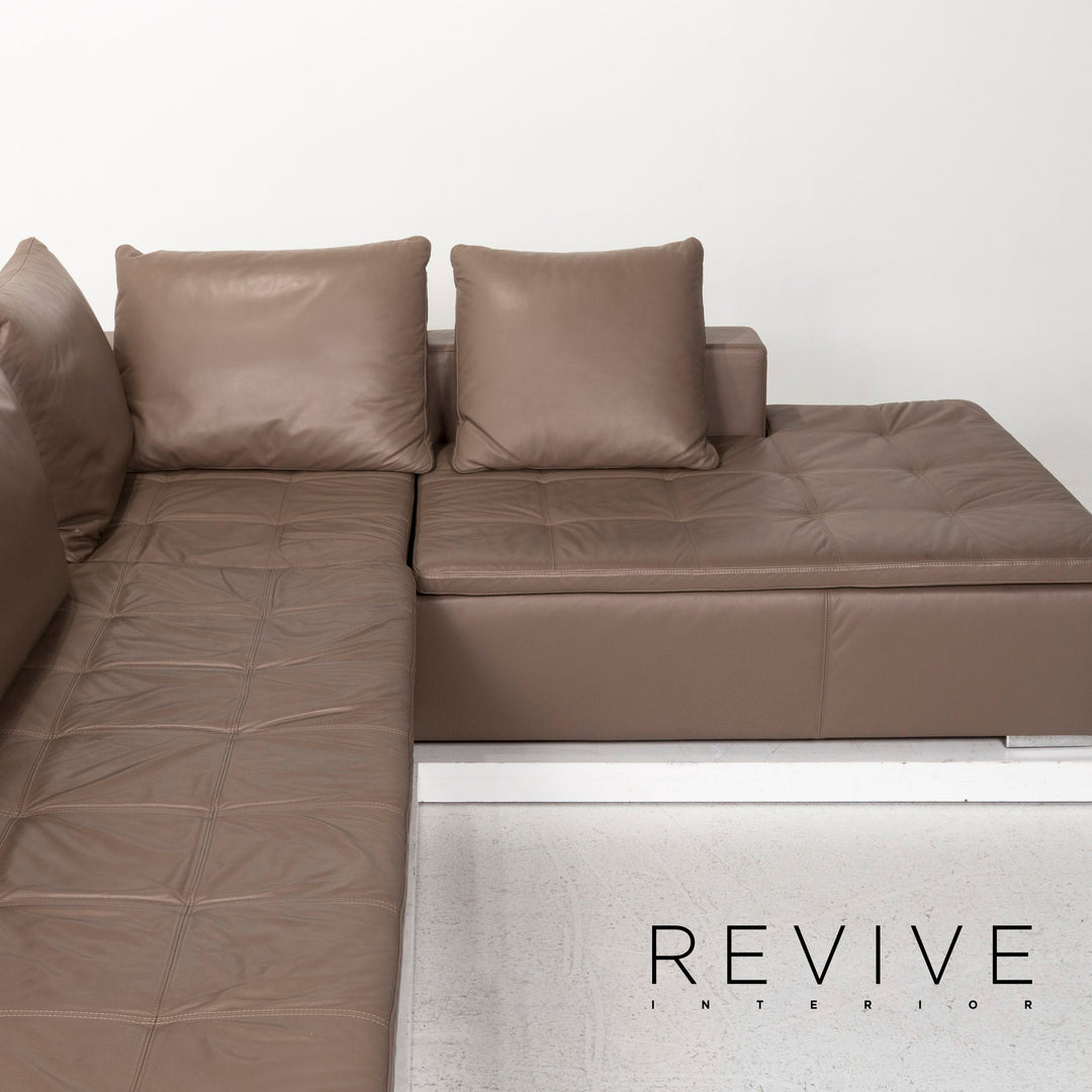 BoConcept Mezzo Leder Ecksofa Braun Graubraun Sofa Couch #13063