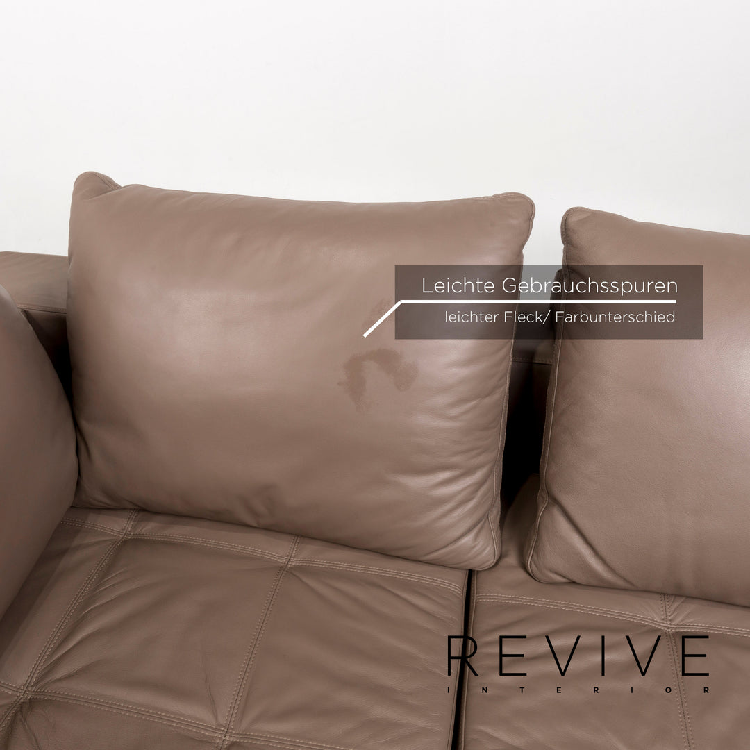 BoConcept Mezzo Leder Ecksofa Braun Graubraun Sofa Couch #13063