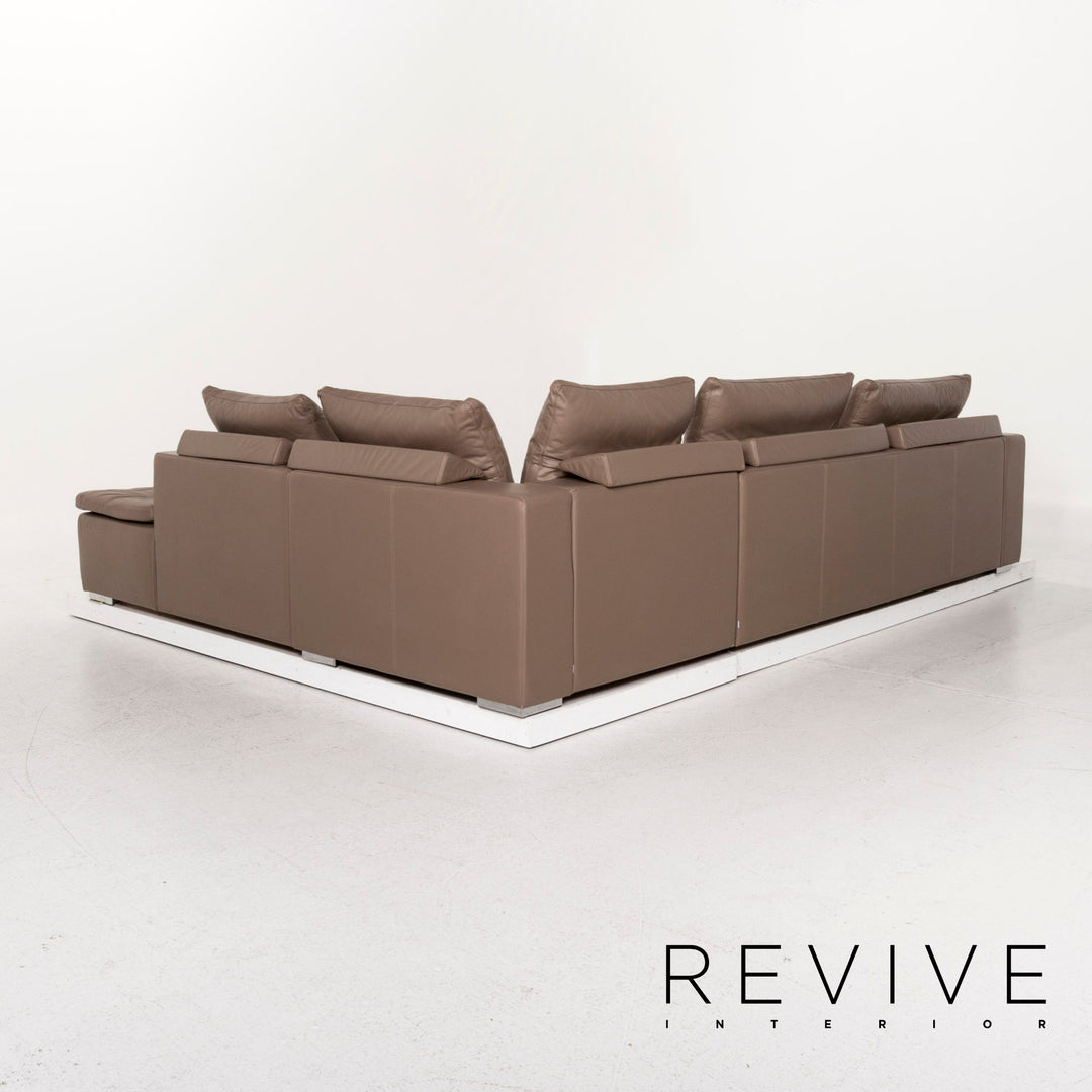BoConcept Mezzo Leder Ecksofa Braun Graubraun Sofa Couch #13063