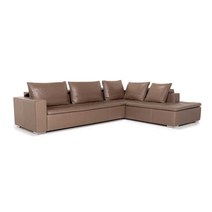 BoConcept Mezzo Leder Ecksofa Braun Graubraun Sofa Couch #13063
