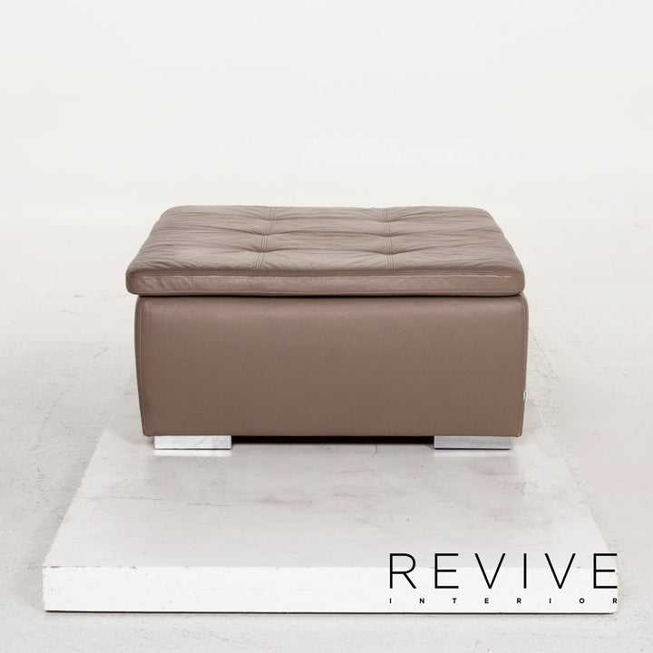 BoConcept Mezzo Leder Hocker Braun Graubraun Ottoman #13064