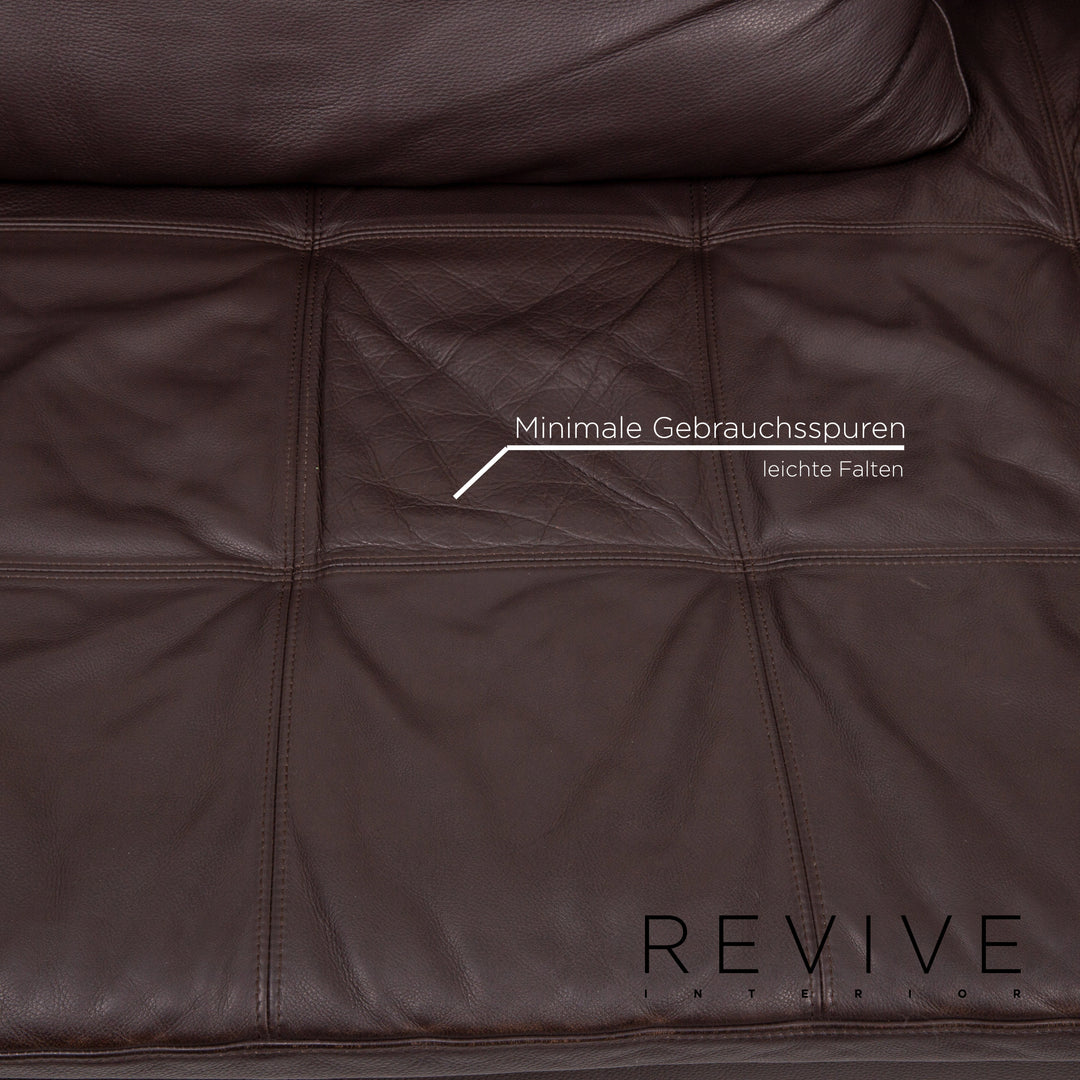 BoConcept Mezzo Leder Sofa Braun Dunkelbraun Dreisitzer Couch #15498
