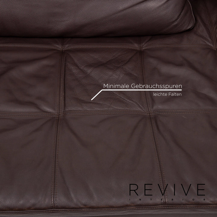 BoConcept Mezzo Leder Sofa Braun Dunkelbraun Dreisitzer Couch #15498